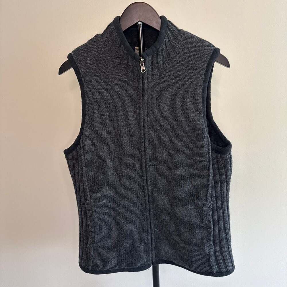 Gander Mountain Mens Large Full‎ Zip Lambswool Knit Fleece-Lined Vest